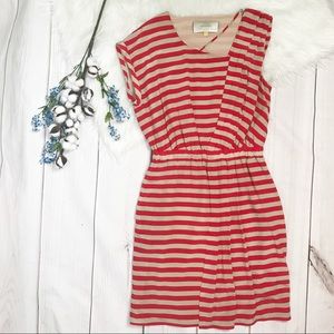 Leifsdottir Piano Striped Asymmetrical Silk Dress